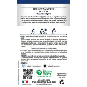 Semences - 176-HARICOT NAIN FILET MOLIERE-page2 - Les Doigts Verts