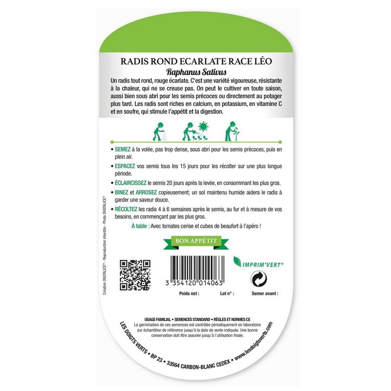 Semences - 406-RADIS ROND ECARLATE RACE LEO-page2 - Les Doigts Verts