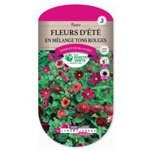Graines - Fleurs d'été en mélange tons rouges - 5 gr - Les Doigts Verts