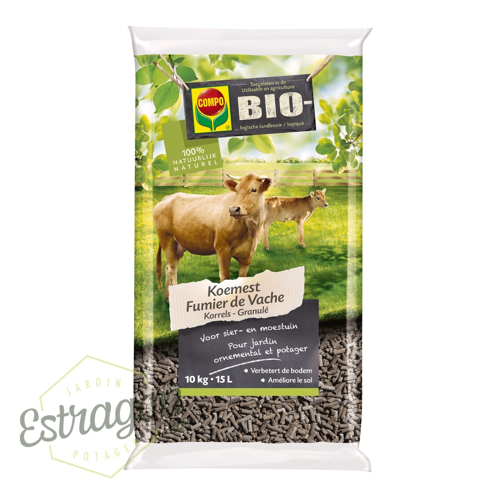 Engrais Fumier de Vache 10 kg – 15 L – Compo Bio