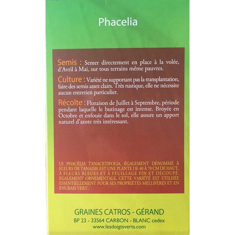Lot de graines ENGRAIS Vert - Le Grenier d'Abondance - Phacelie Lilla, Sinapis Alba, Lupin Bleu & Lin Bleu & Vesce Bio - plus de 300 grammes 30m²