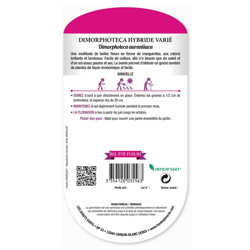 Semences - 556-DIMORPHOTECA HYBRIDE VARIE-page2 - Les Doigts Verts