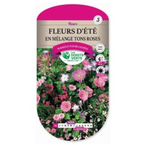 Semences - 742-FLEURS D’ETE EN MELANGE TONS ROSES-page1 - Les Doigts Verts
