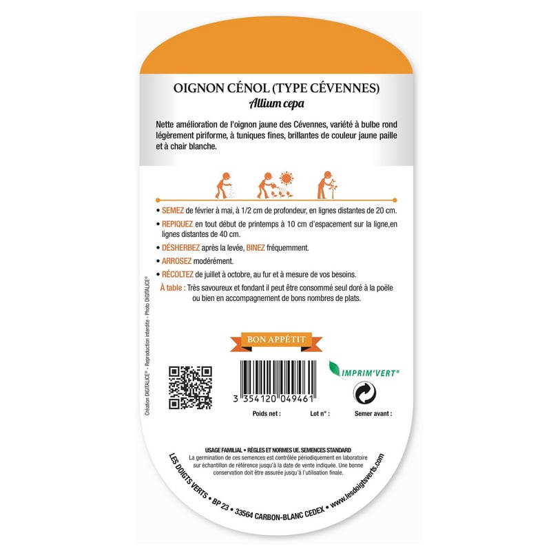 Semences - 946-OIGNON CENOL (TYPE CEVENNES)-page2 - Les Doigts Verts