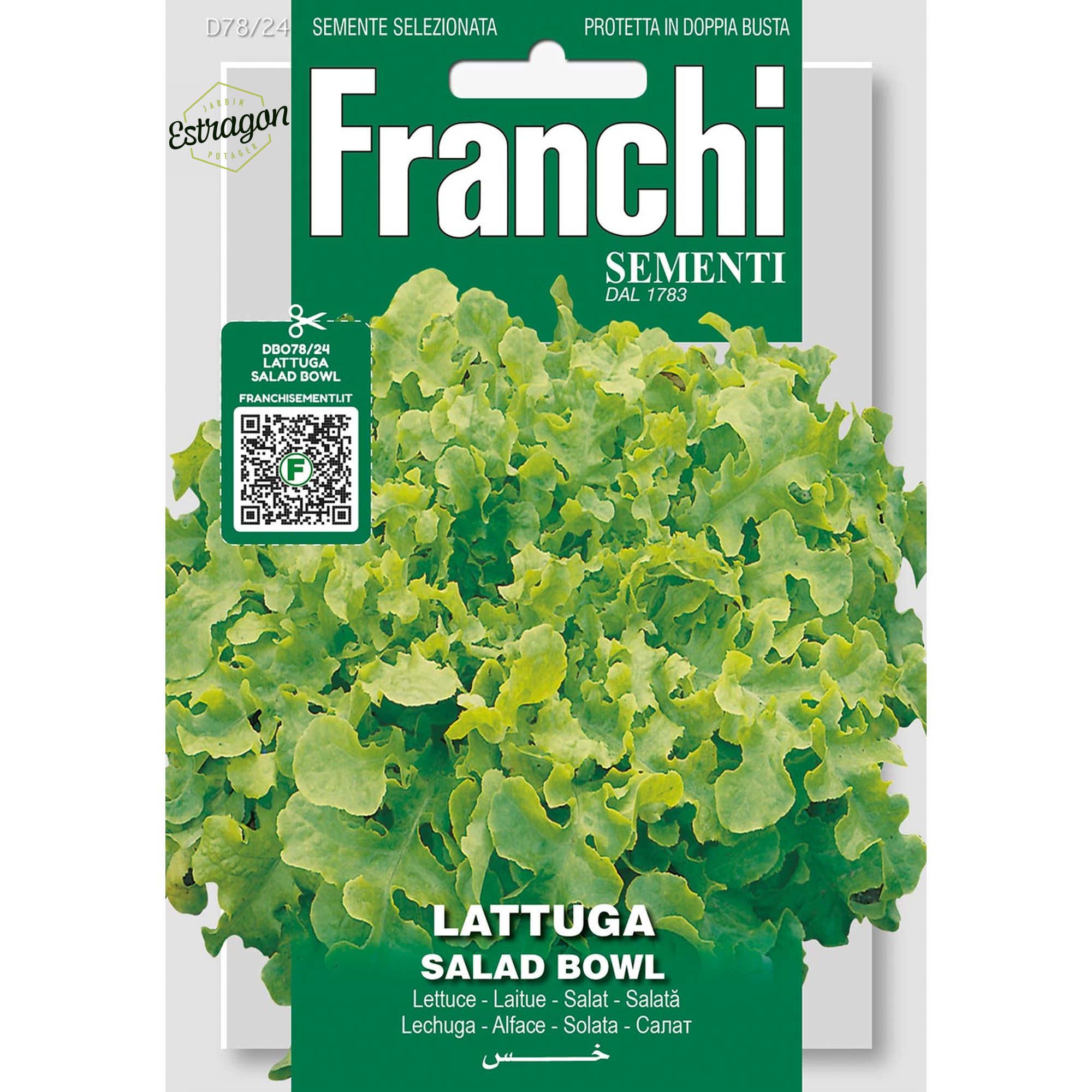 8012450701811 - DBO78-24 - Graines - Laitue Salad Bowl - Lattuga Salad Bowl - 7 gr - Franchi