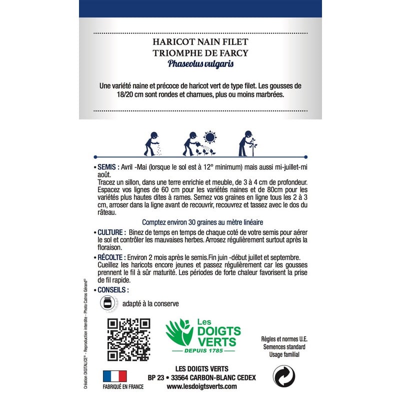 Semences - 184-HARICOT NAIN FILET TRIOMPHE DE FARCY-page2 - Les Doigts Verts