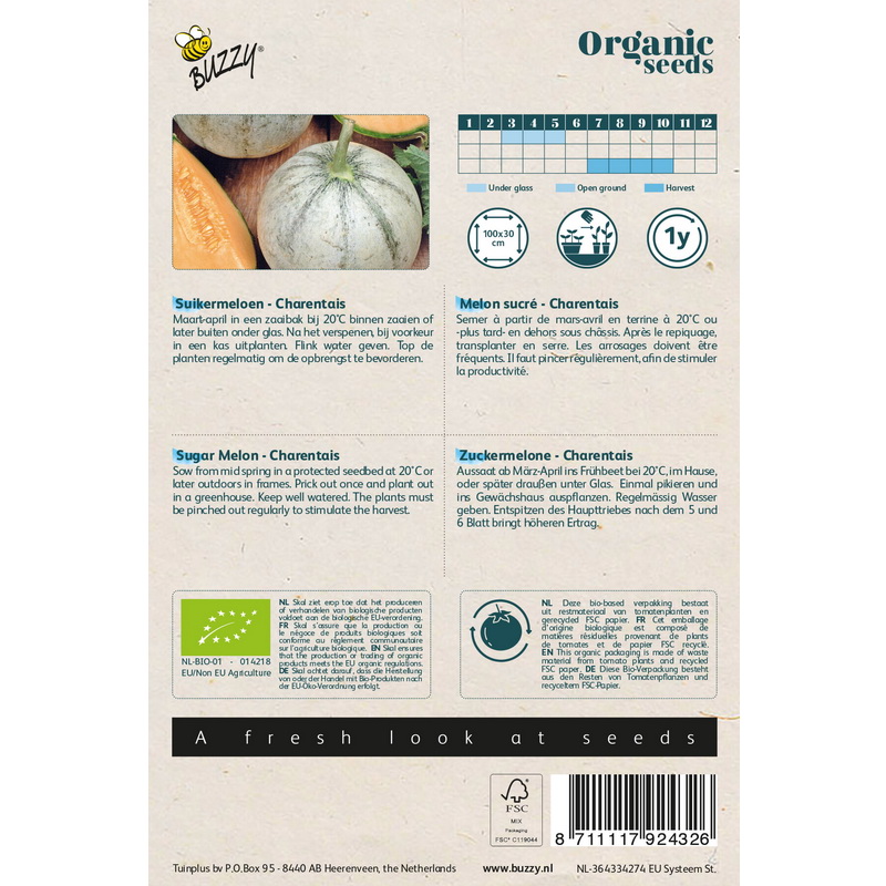 Semences bio - 92432_1 MELON SUCRE CHARENTAIS - BUZZY Organic