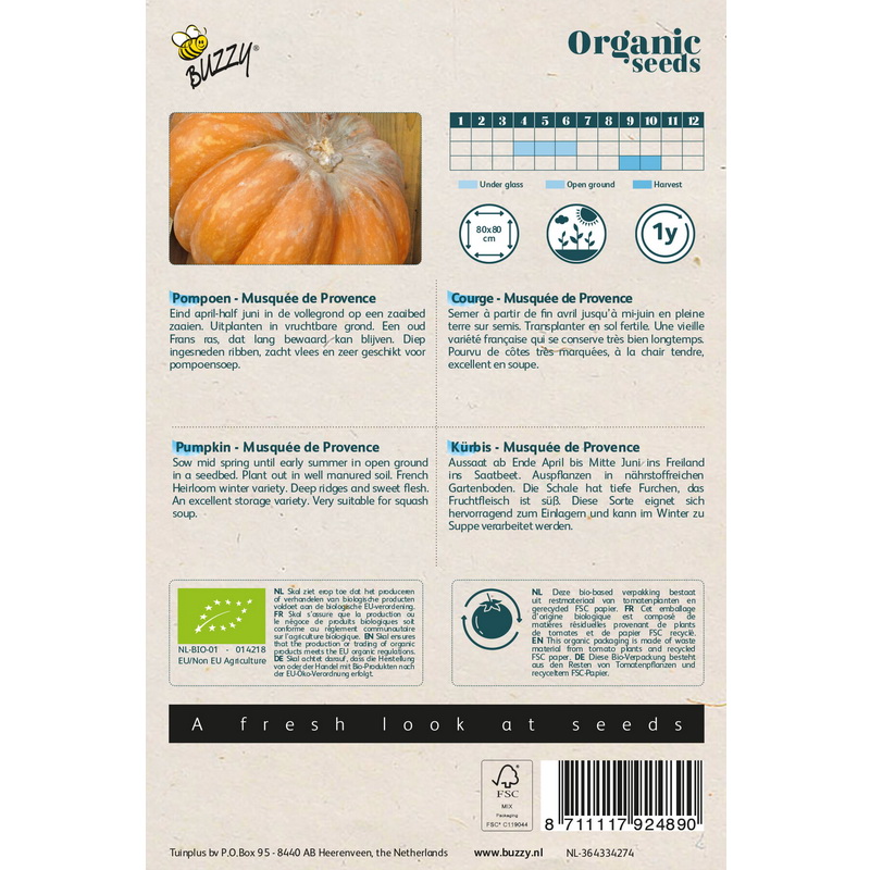 Semences bio - 92489_1 POTIRON MUSQUEE DE PROVENCE - BUZZY Organic