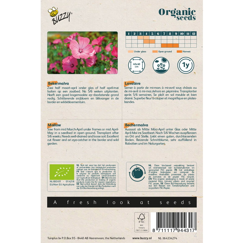 Semences bio - 94431_1 LAVATERE - BUZZY Organic