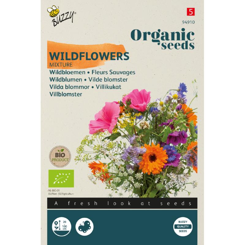 94910 Semences – Fleurs Sauvages bio – 2 gr – Buzzy Organic