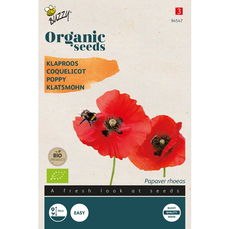 Semences bio - 94547 COQUELICOT - BUZZY Organic