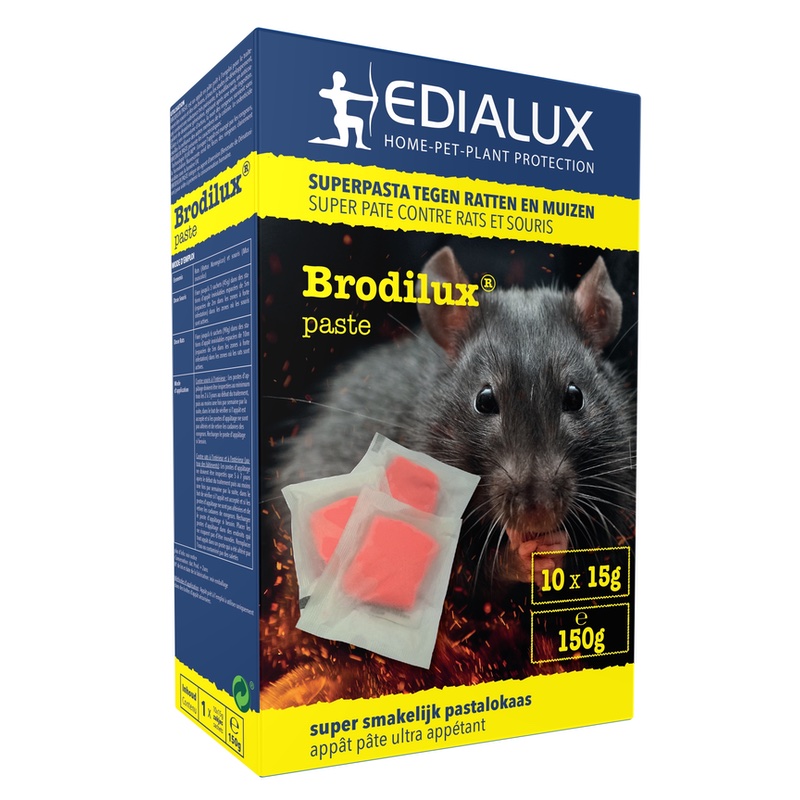 Anti-rats-souris - Brodilux pâte - Edialux 