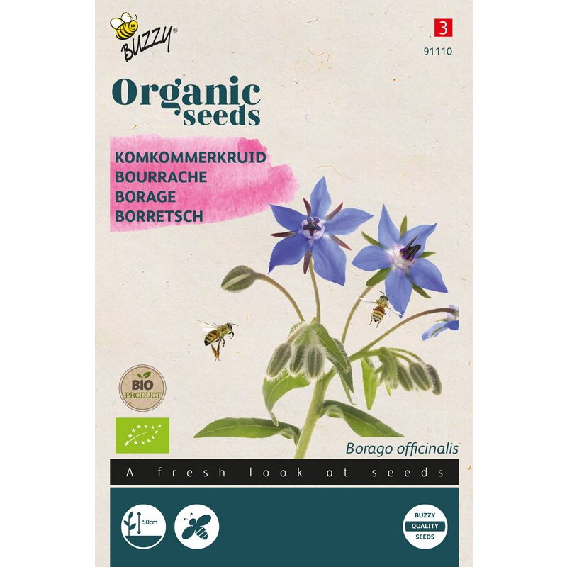 Semences bio - 91110 BOURRACHE - BUZZY Organic