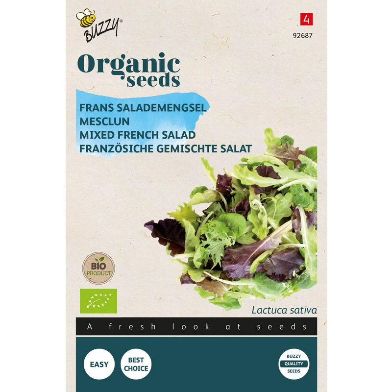 Semences bio - 92687 MELANGE DE SALADE FRANÇAISE - BUZZY Organic