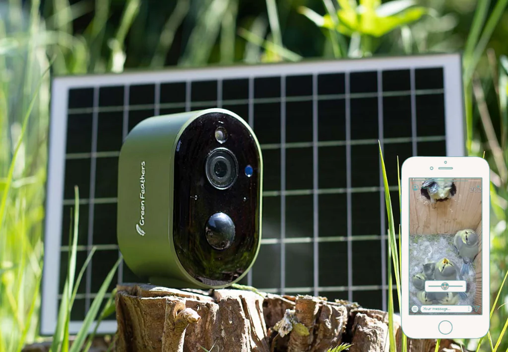 Smart Solar Mangeoire à oiseaux solaire HD 1080p avec panneau