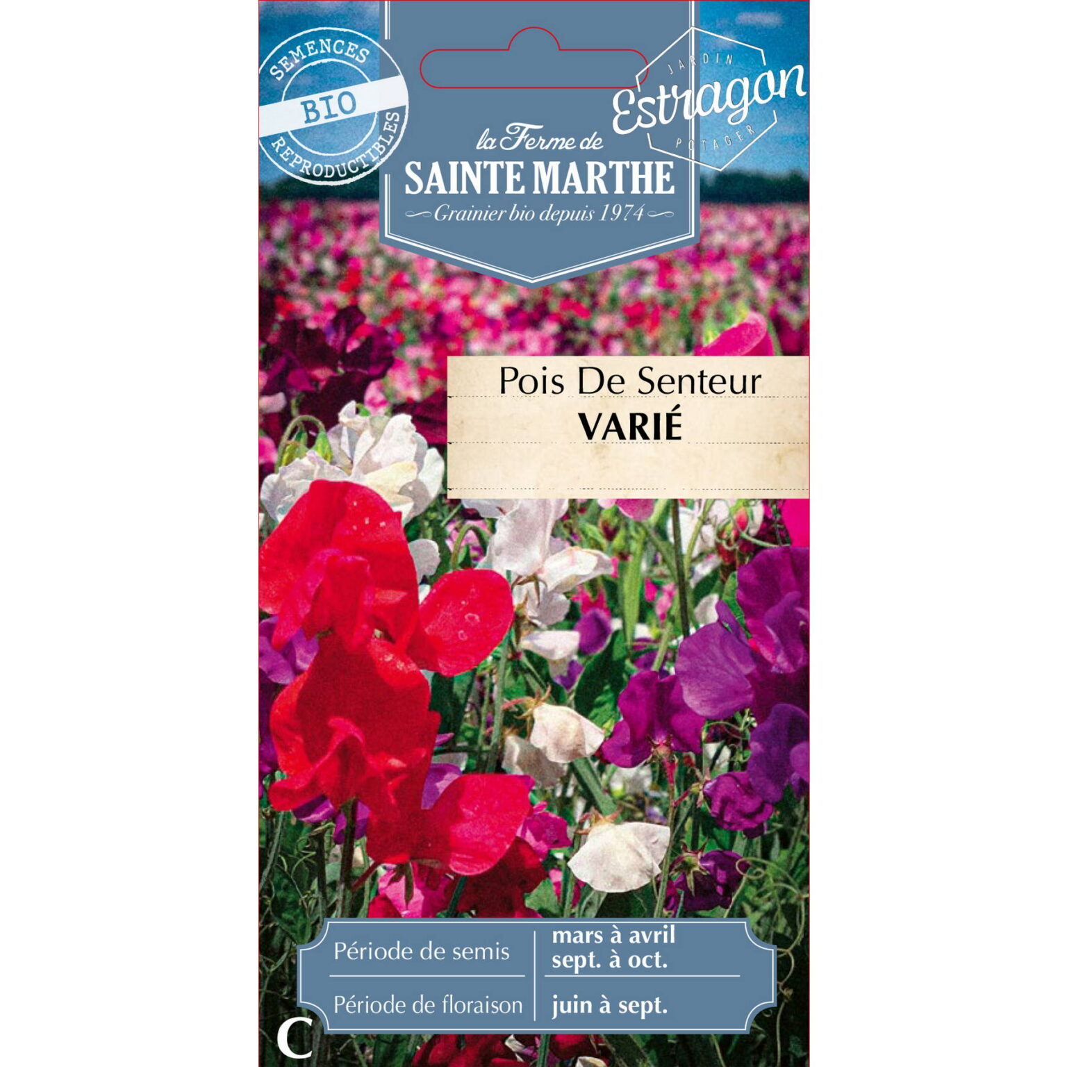 Graines Pois de senteur Varié bio 50 graines Ferme de Sainte — free download