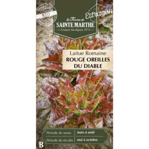 Graines - Laitue Romaine rouge oreilles du diable bio - 500 graines - Ferme de Sainte Marthe