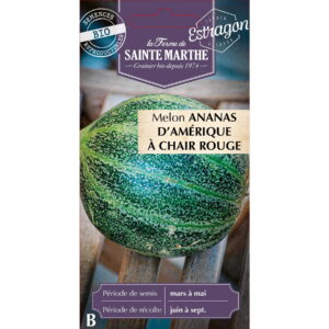 Graines - Melon Ananas d'Amérique à chair rouge bio - 15 graines - Ferme de Sainte Marthe