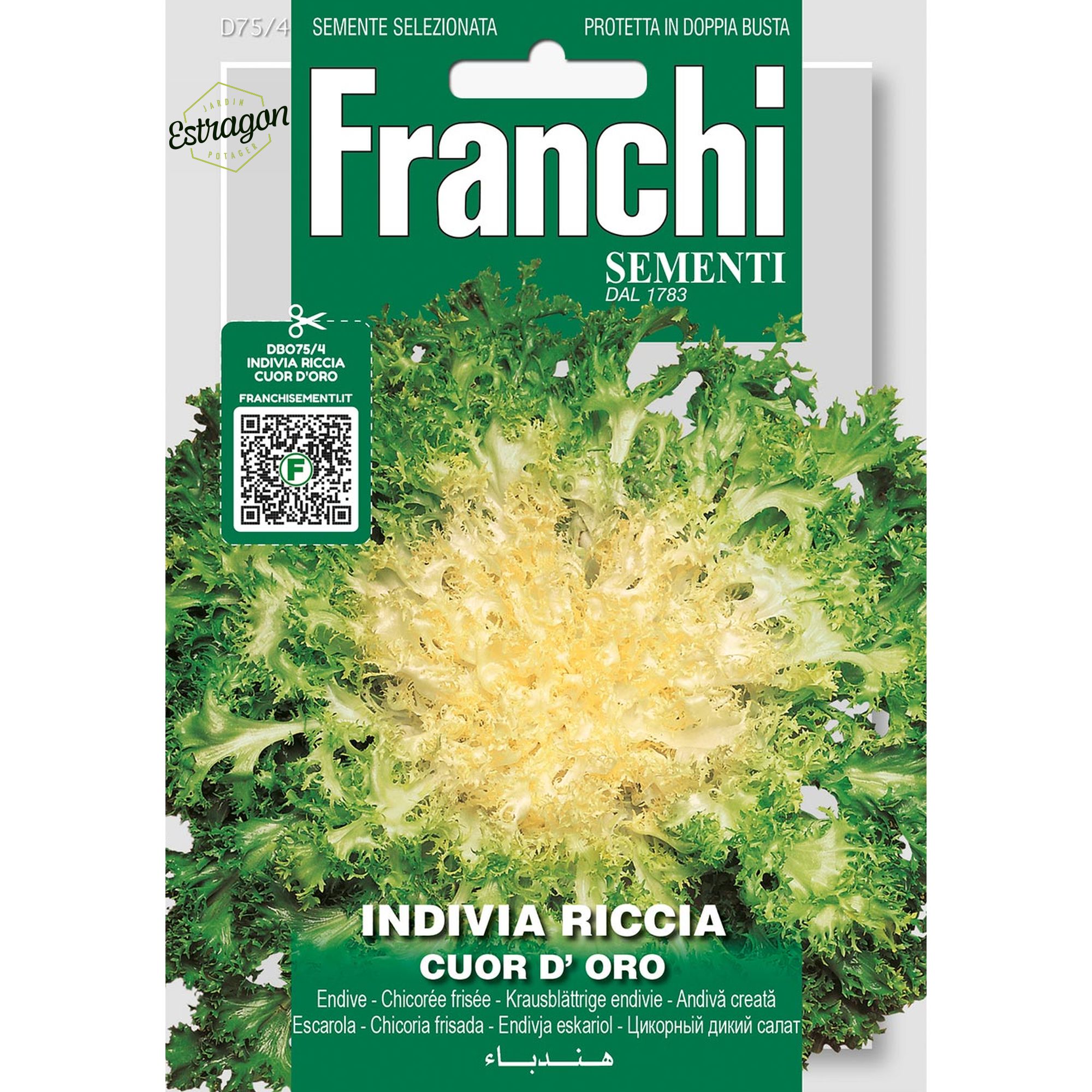 8012450701415 - DBO75-4 - Graines - Chicoree frisee - Indivia Riccia Cuor D Oro - 12 gr - Franchi