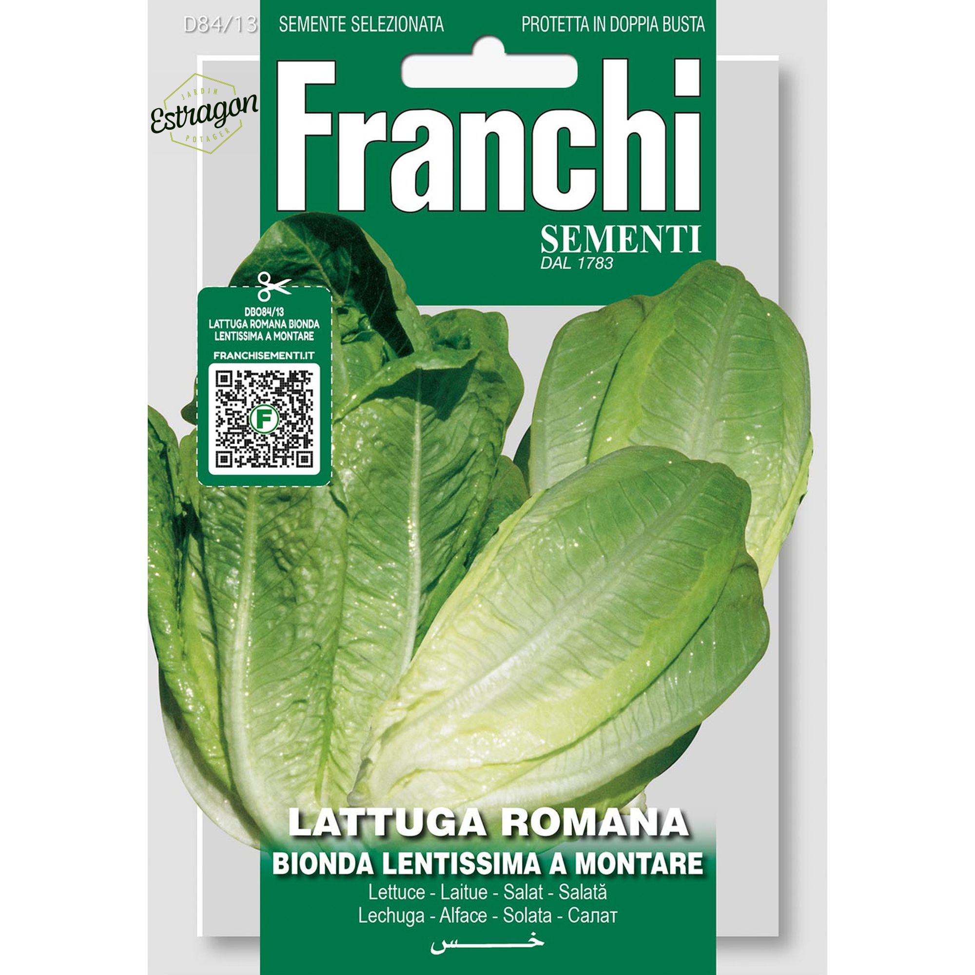 8012450701958 - DBO84-13 - Graines - Laitue - Lattuga Romana Bionda Lentissima a Montare - 7 gr - Franchi