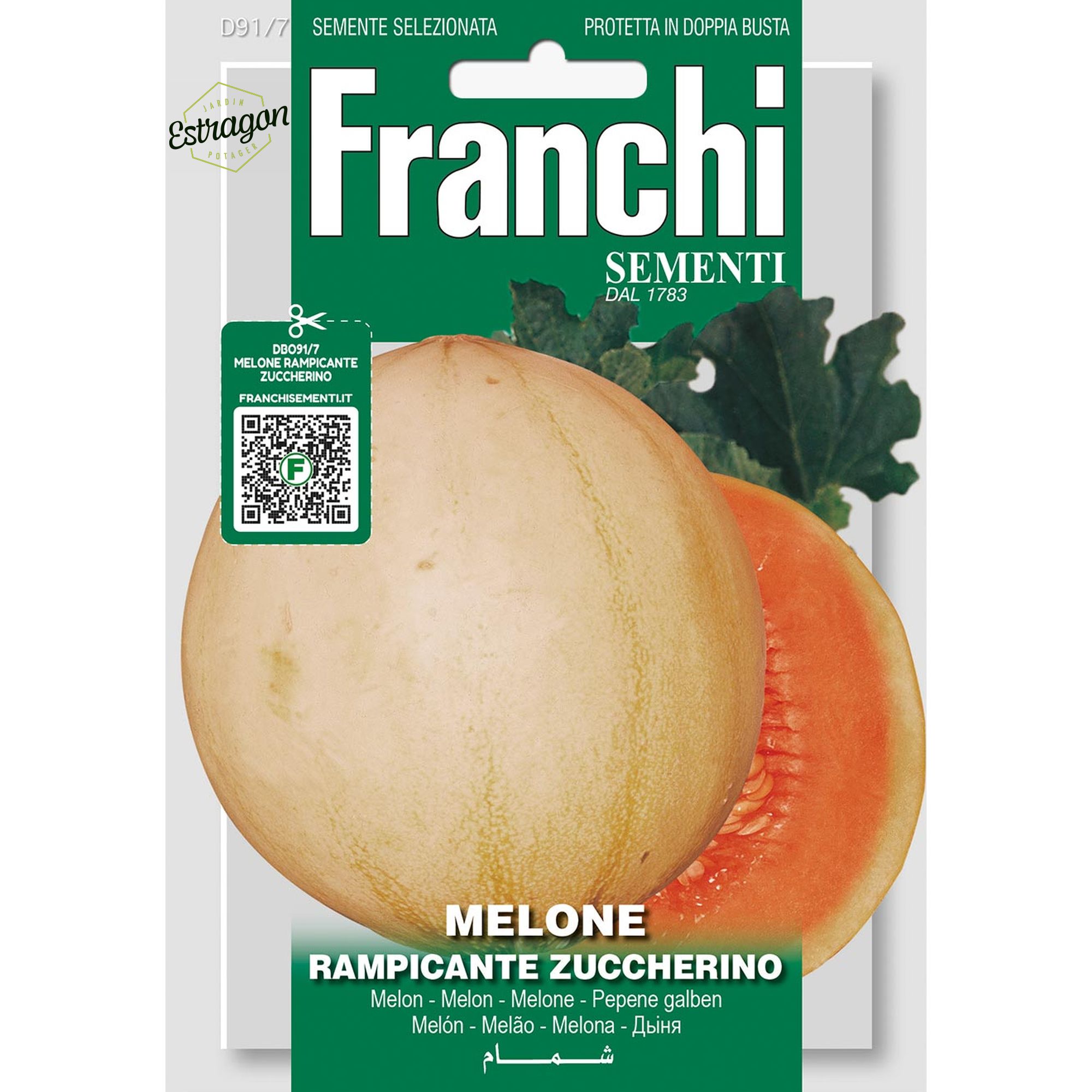 8012450702078 - DBO91-7 - Graines - Melon sucre rampant - Melone rampicante zuccherino - 3 gr - Franchi