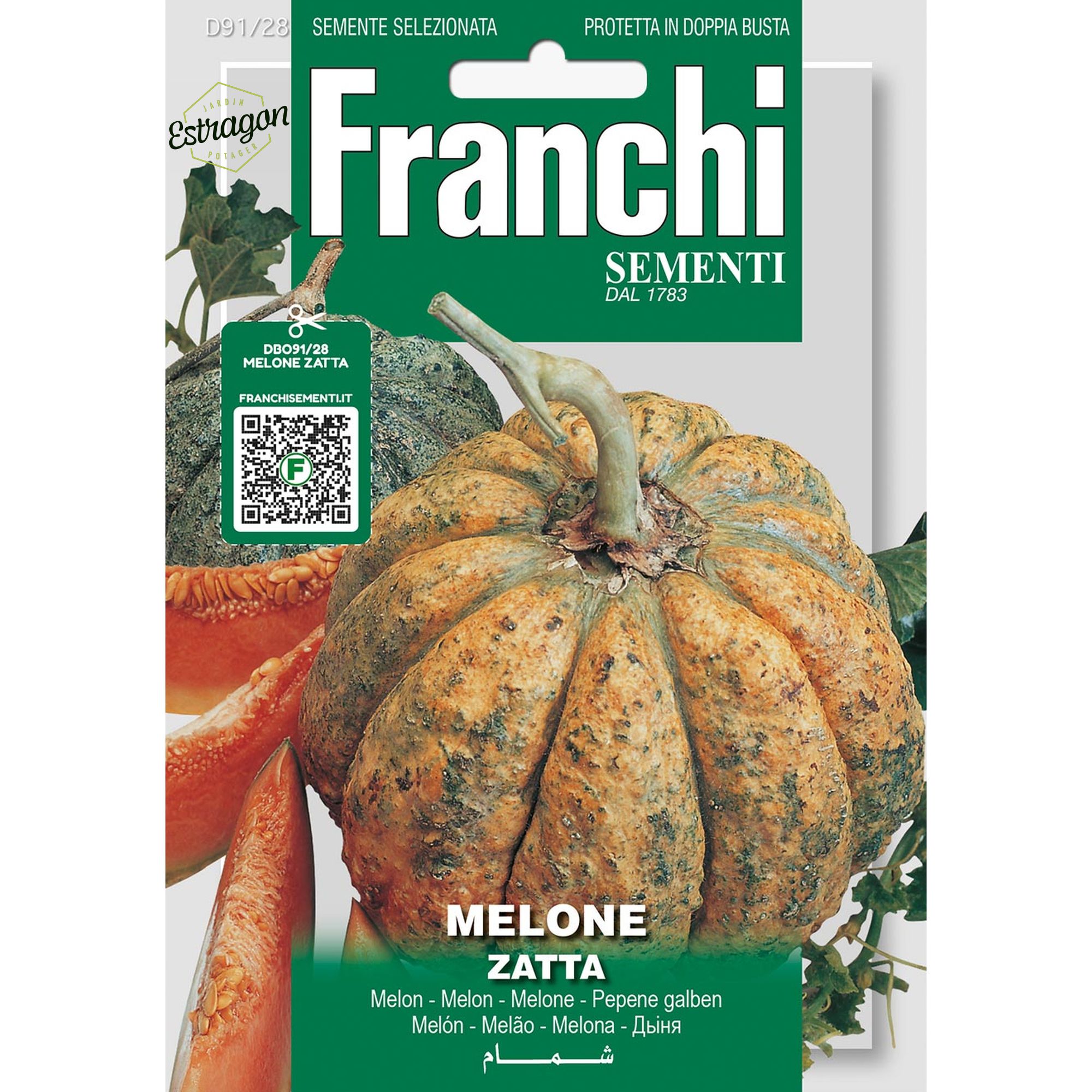 8012450702108 - DBO91-28 - Graines - Melon Zatta - Melone Zatta - 2,5 gr - Franchi
