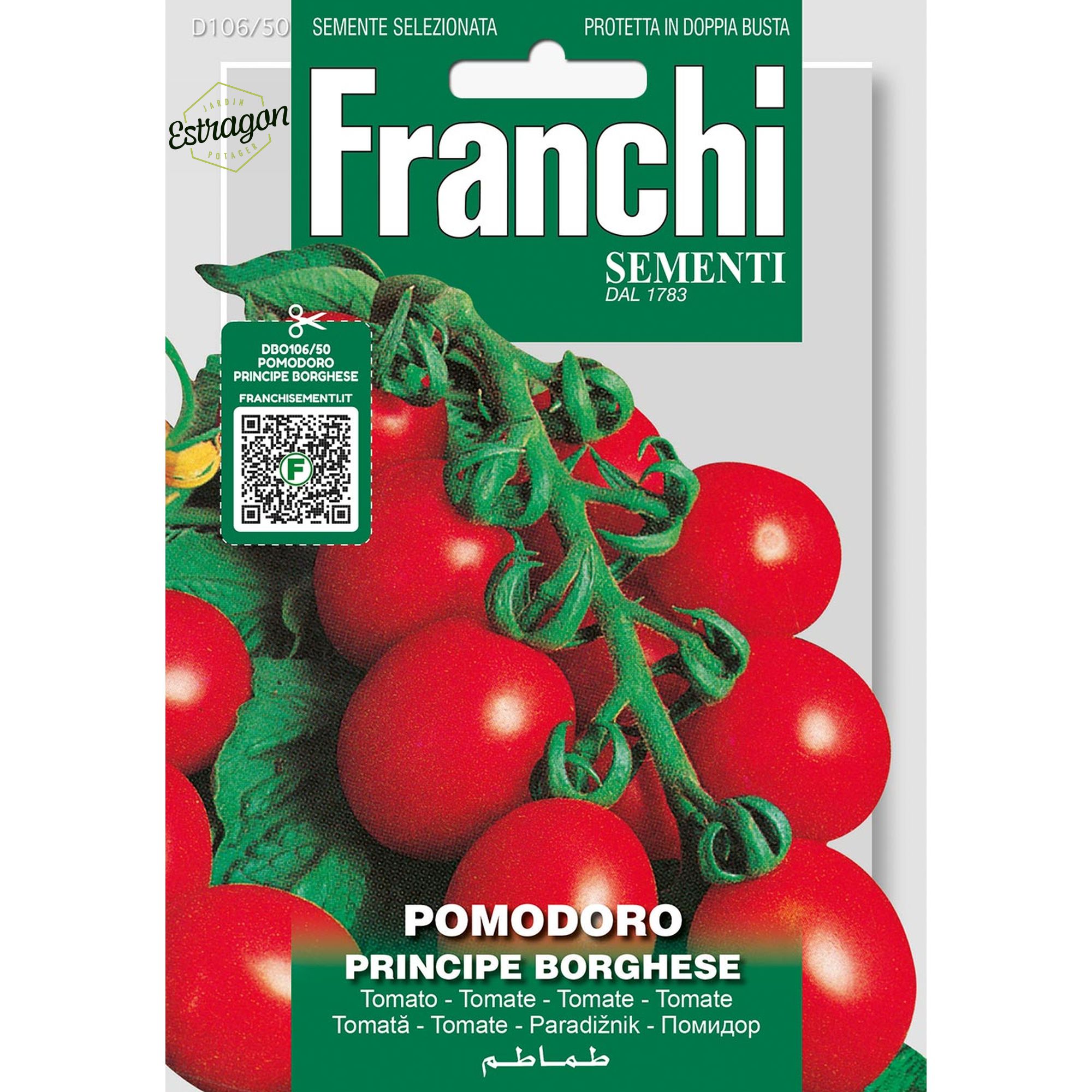 8012450702344 - DBO106-50 - Graines - Tomate prince Borgheze - Pomodoro principe Borgheze - 1 gr - Franchi
