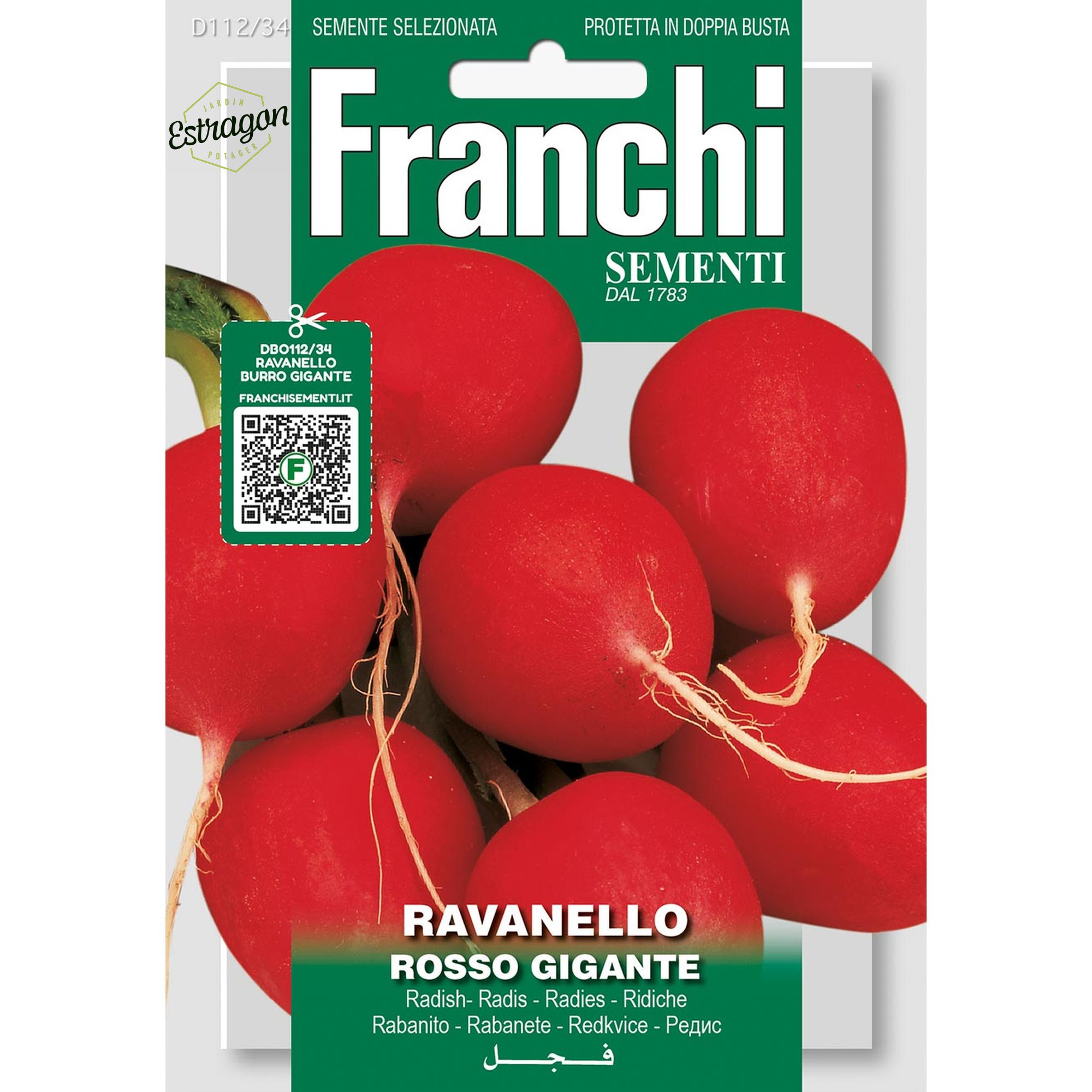8012450702665 - DBO112-34 - Graines - Radis geant rouge - Ravanello rosso gigante - 15 gr - Franchi