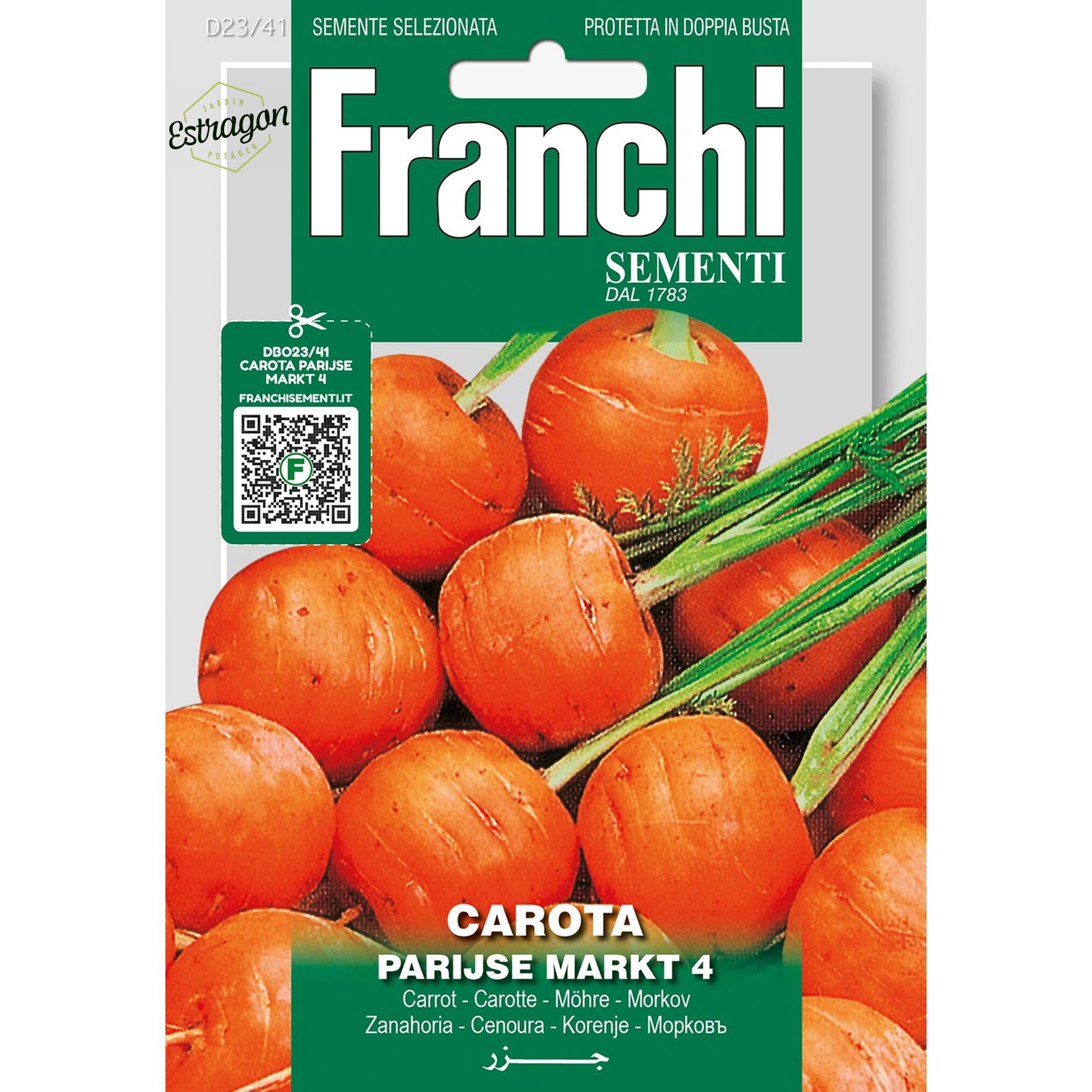 8012450706373 - DBO23-41 - Graines - Carotte - Carota Pariser Markt 4 - 5 gr - Franchi