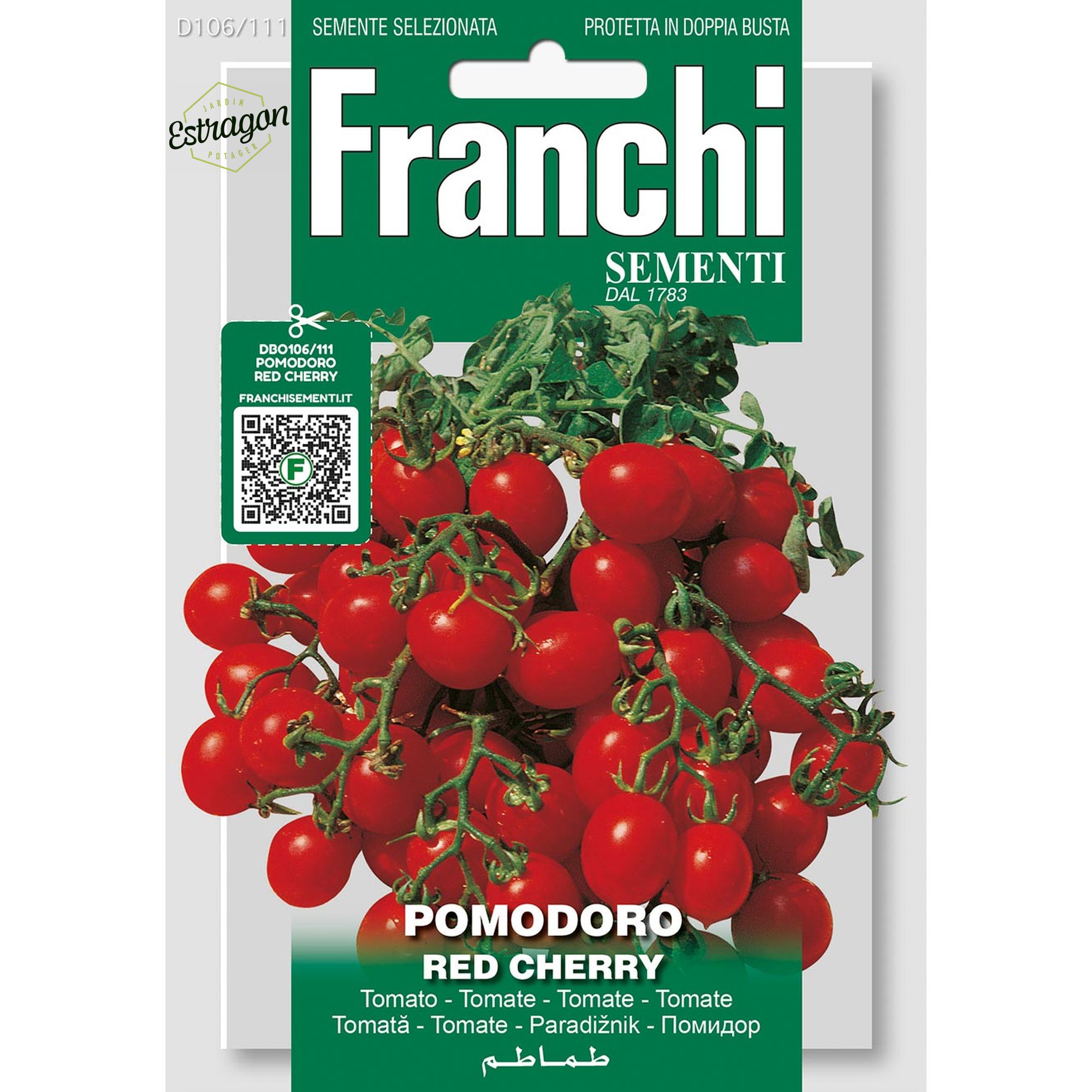 8012450707745 - DBO106-111 - Graines - Tomate Cerise Rouge - Pomodoro Red Cherry - 1 gr - Franchi