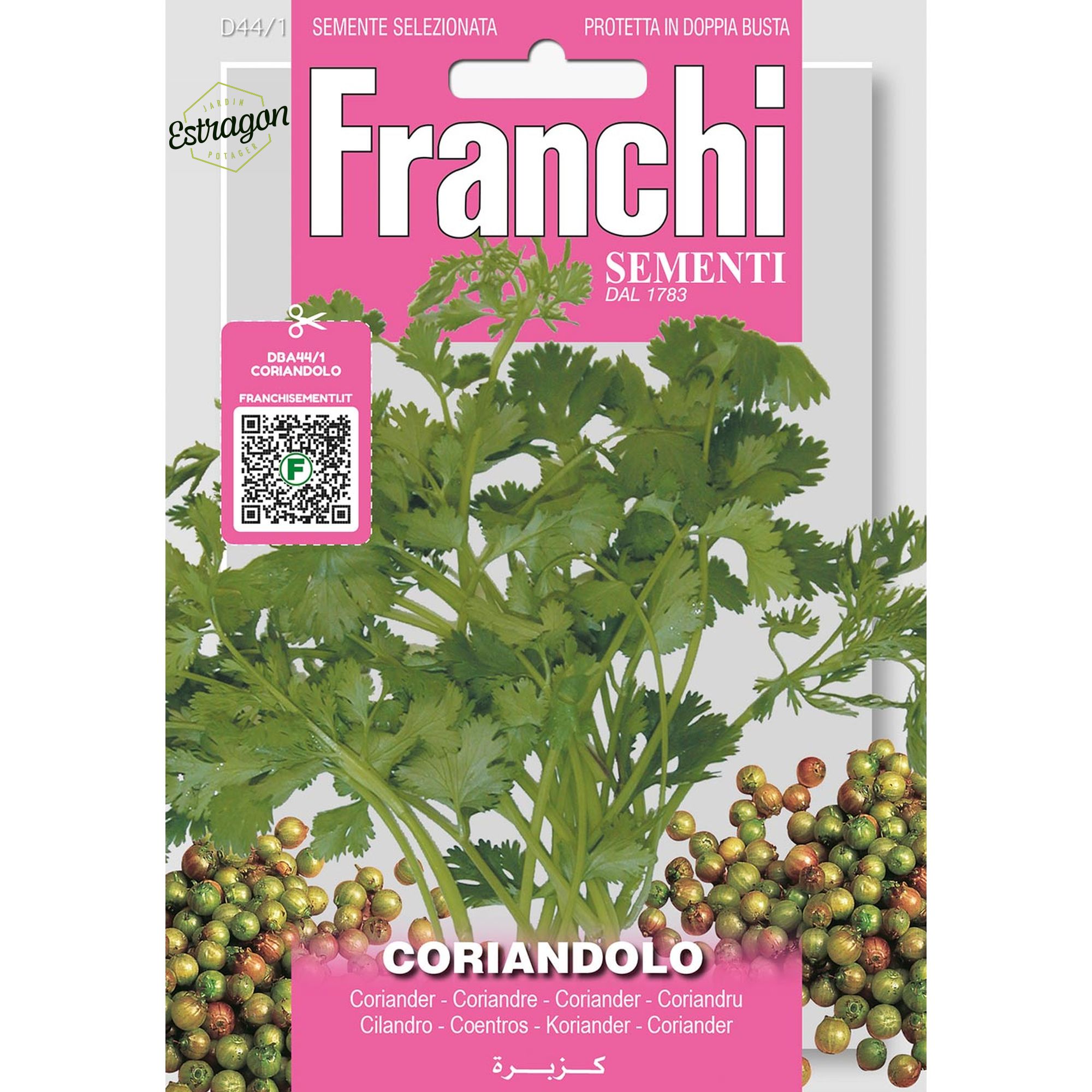 8012450715672 - DBA44-1 - Graines - Coriandre - Coriandolo - 6 gr - Franchi