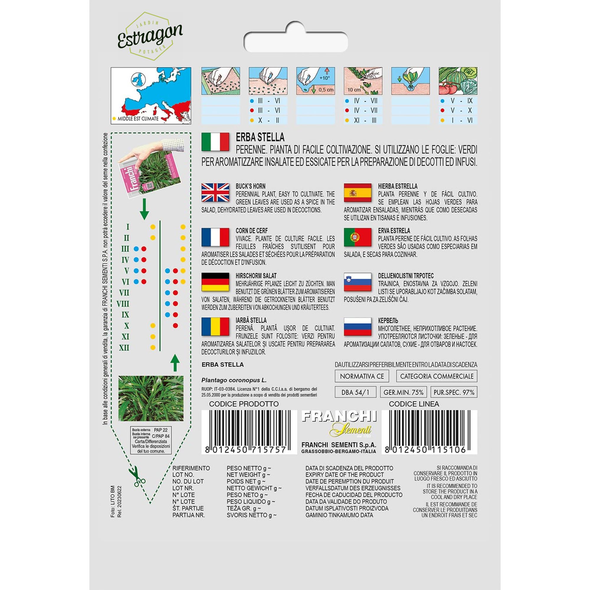8012450715757 - DBA54-1 - Graines - Corn de cerf - Erba stella - 1,5 gr - Franchi -V