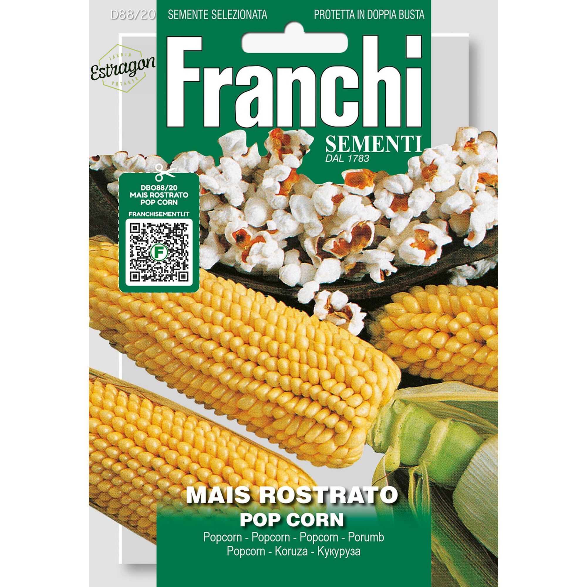 8012450754398 - DBO88-20 - Graines - Mais Rostrato Pop Corn - 5 gr - Franchi