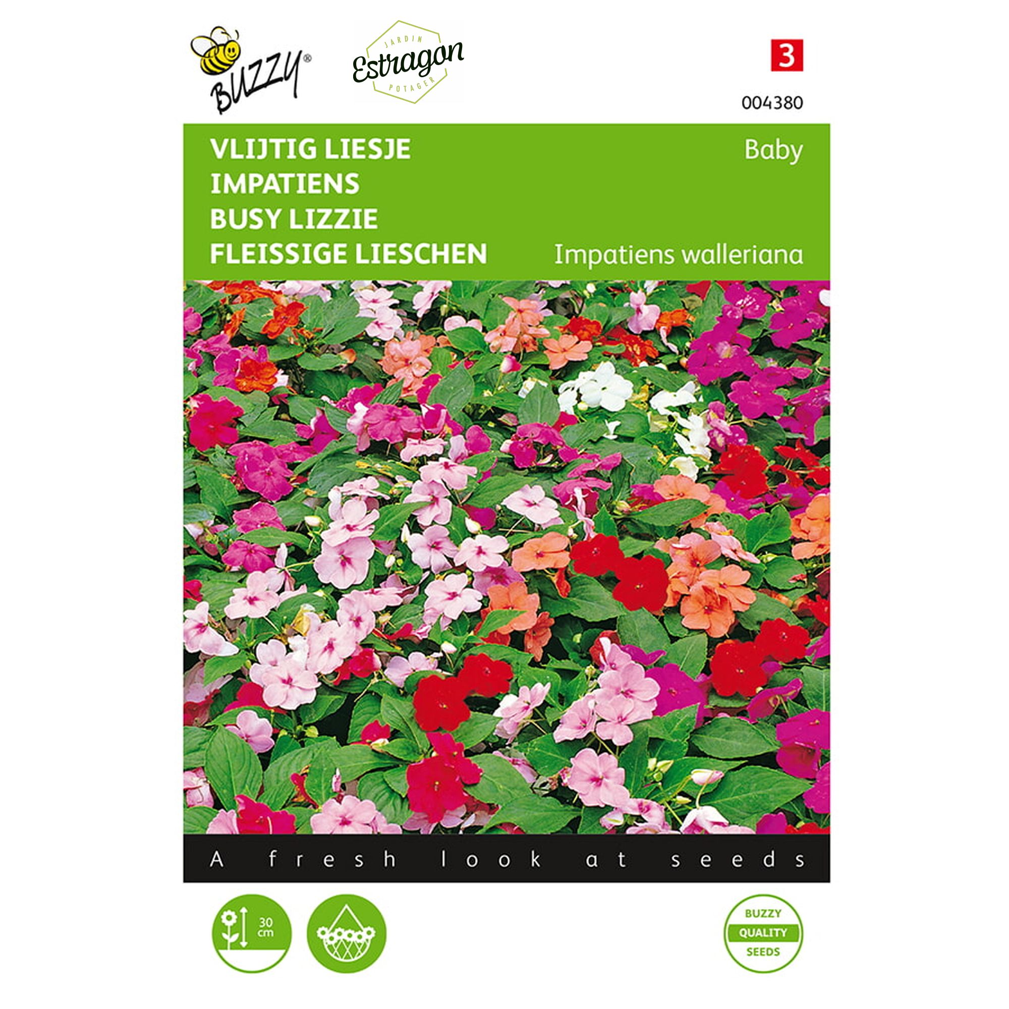 8711117043805 - 004380 - Graines - Impatiens Baby, varie - 0,1 gr - Buzzy