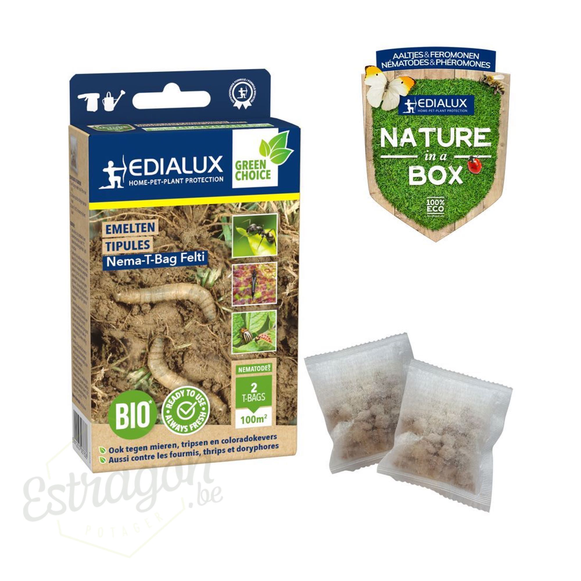 Nématodes contre les larves des tipules, les thrips, les doryphores et les fourmis - Nema-T-Bag Felti - Edialux