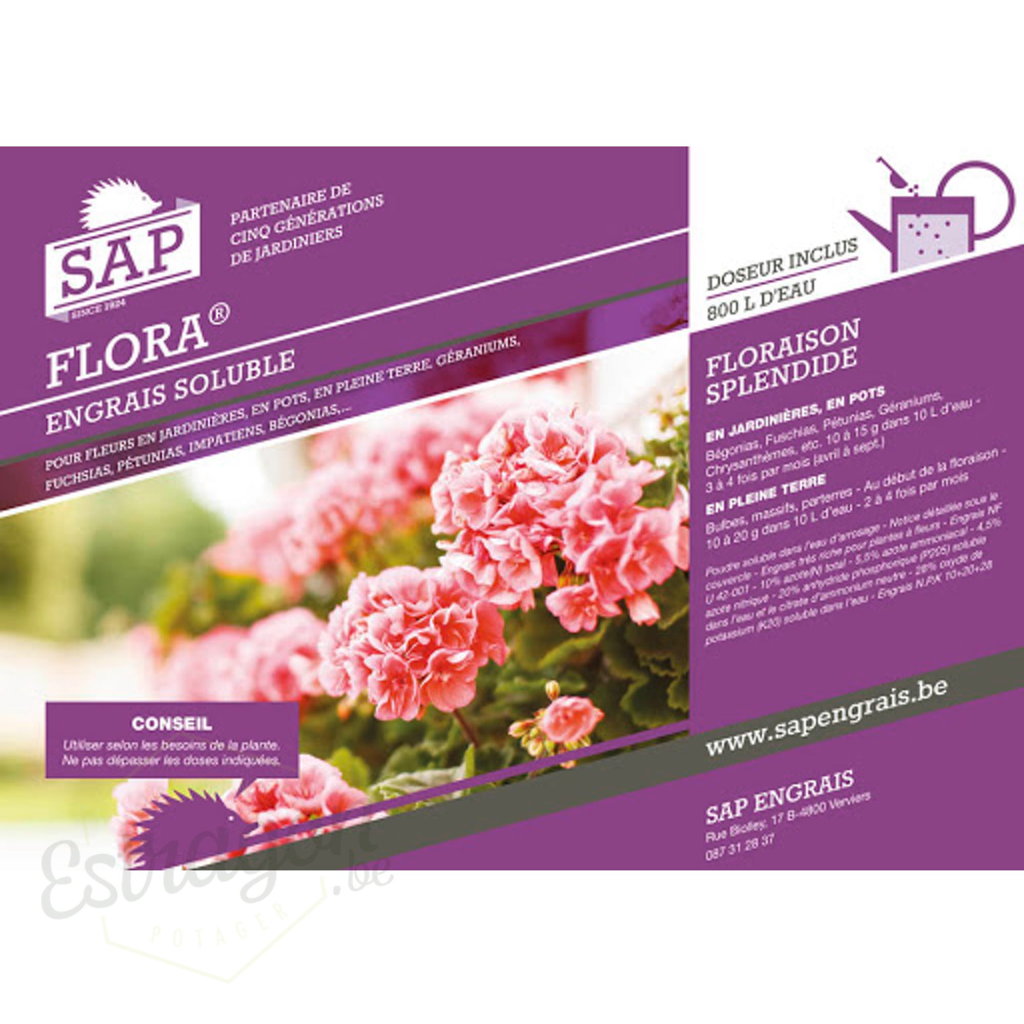 Engrais Fleurs Soluble Engrais FLORA 800 Gr SAP Estragon