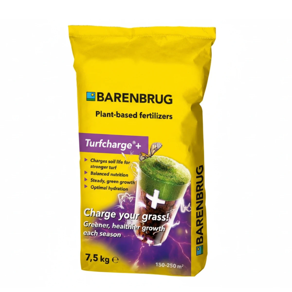 engrais gazon turfcharge+ 7,5 kg 200 m² barenbrug